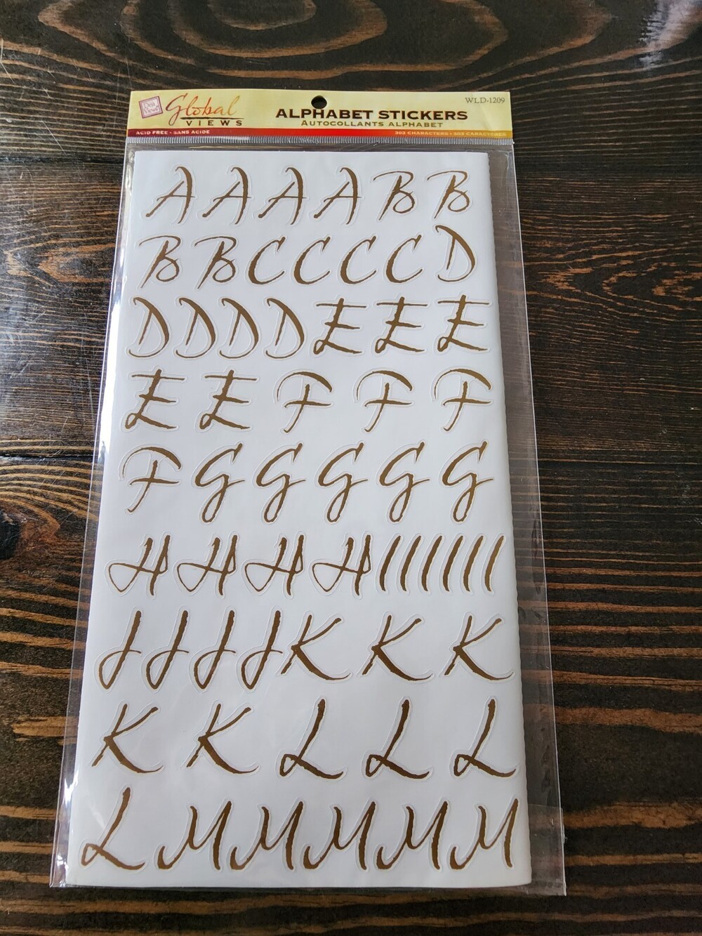 Deja Views Alphabet ABCs Stickers Vintage NEW Gold Upper and Lower Case #6